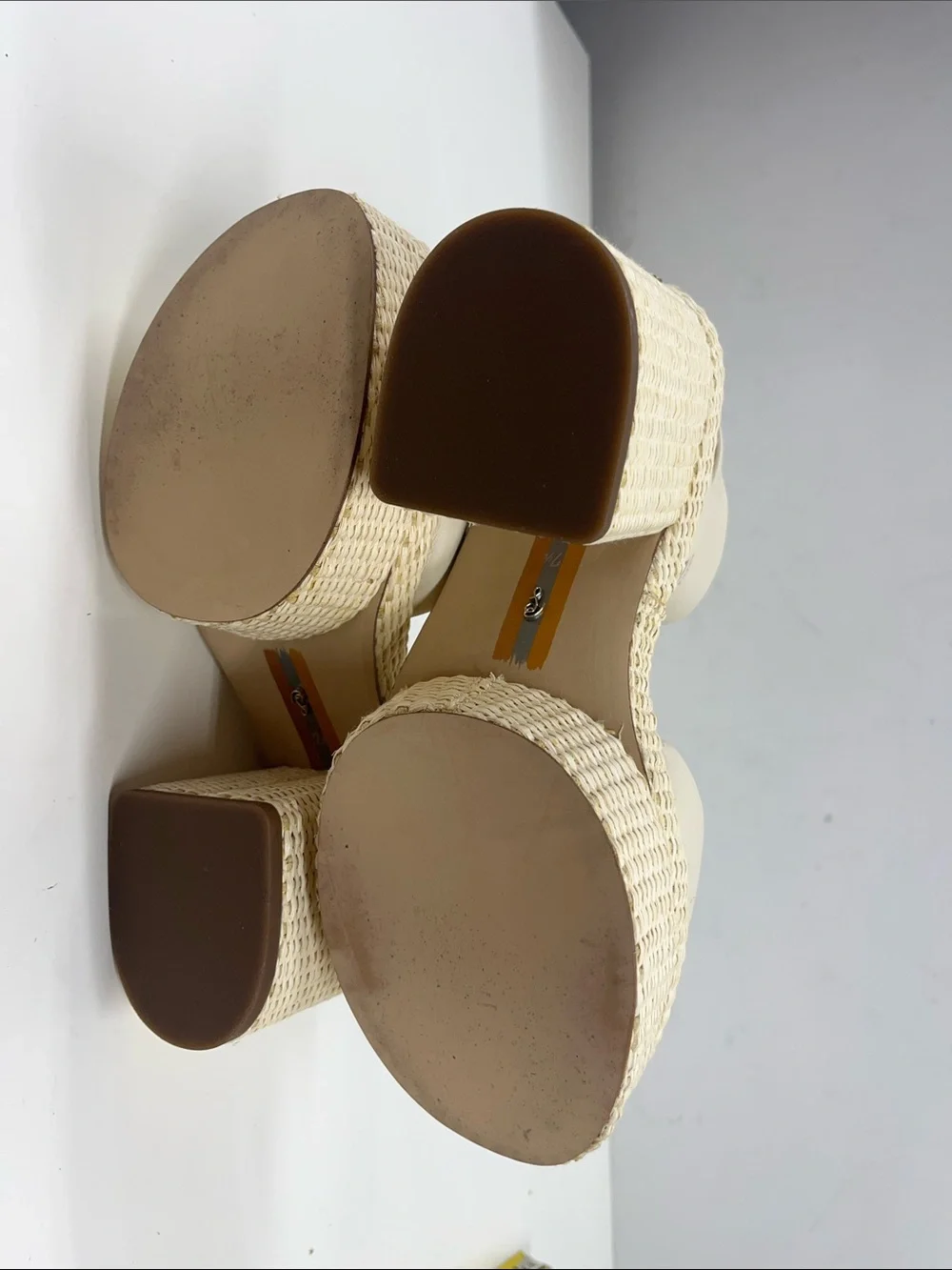 Sam Edelman Immie Cream Platform Sandals Size 7.5